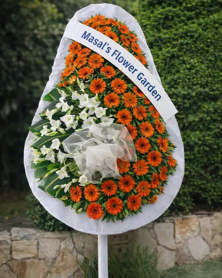 Masal Standart Glayör Kutlama Çelengi – Masal's Flower Garden