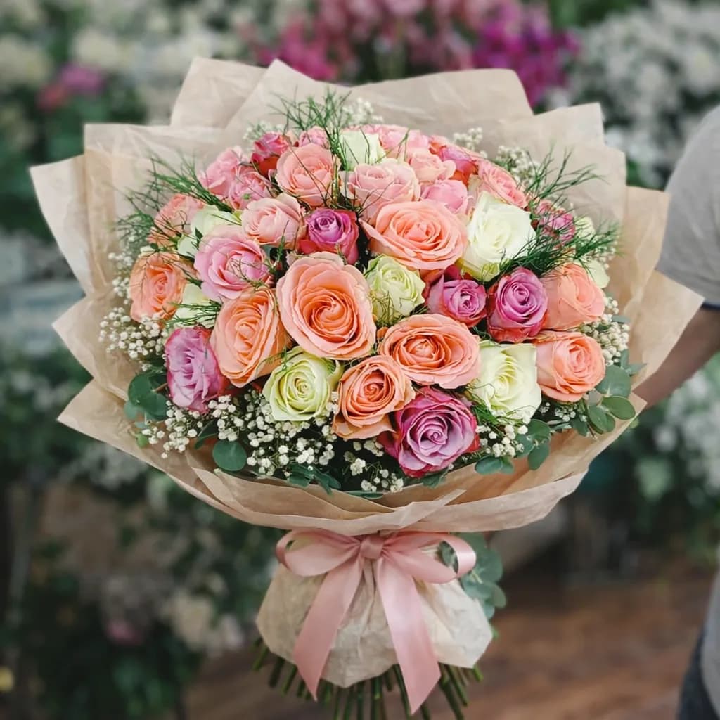 Kalbimin En Güzel Hali – 61 İthal Gül Buketi – Masal's Flower Garden