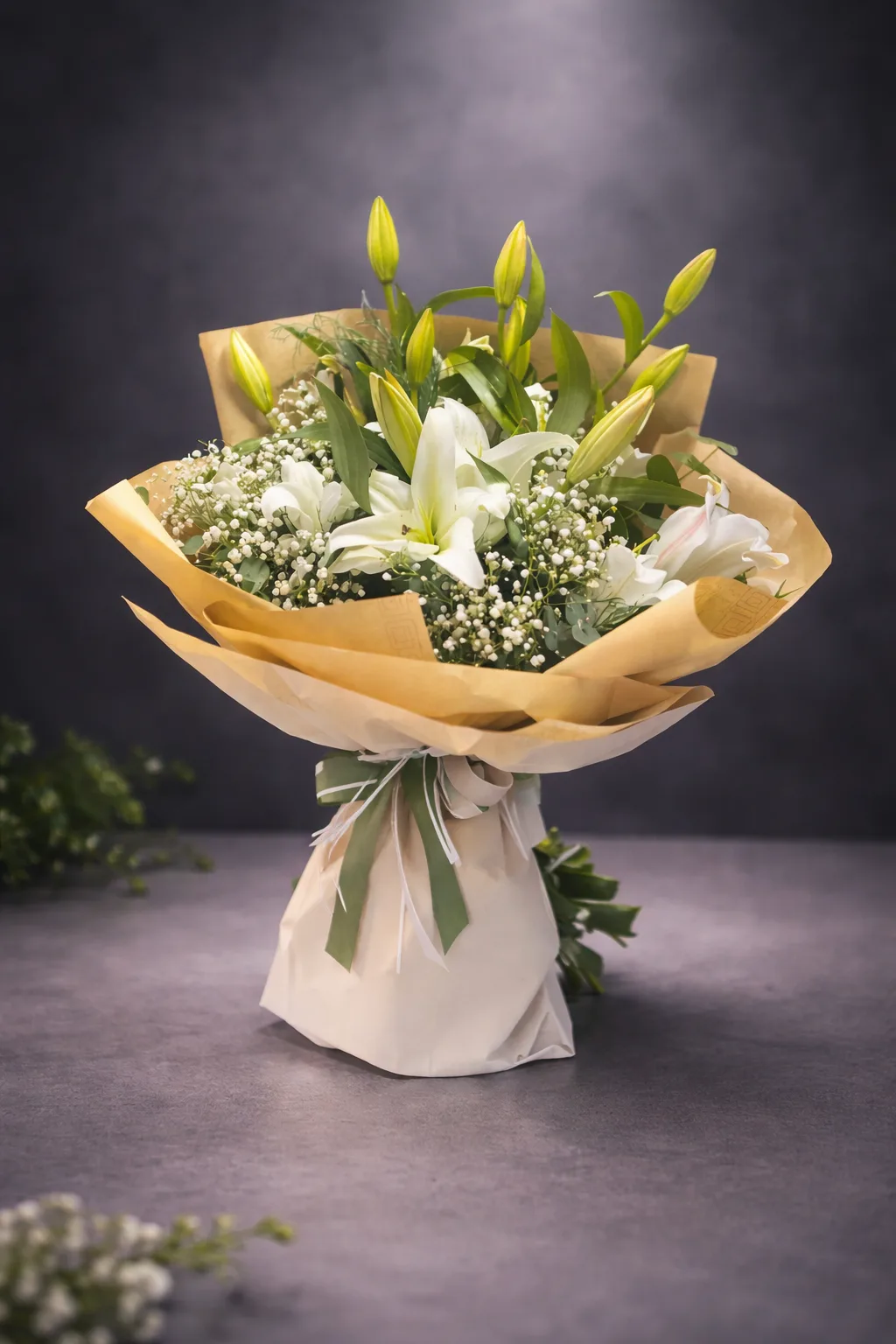 Zarif Lilyum Buketi – Masal's Flower Garden