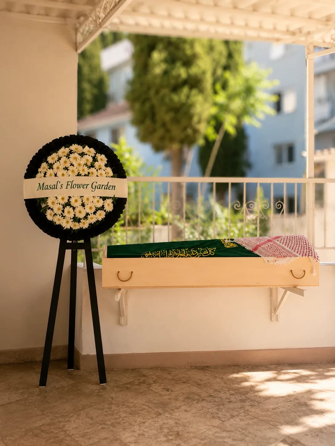 Ayaklı Model Cenaze Çelenk – Masal's Flower Garden