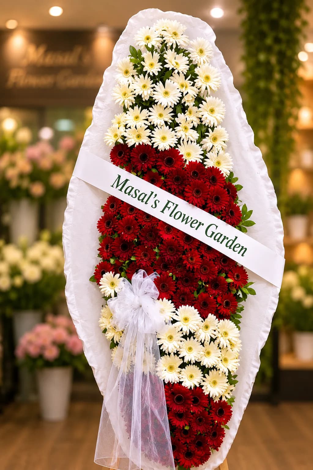 Duble Lüks Gerbera Çelenk – Masal's Flower Garden